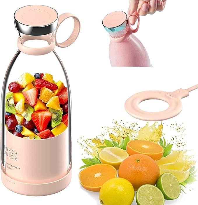 MIXEN Fresh Juice Portable Battery Operated Blender For Smoothie or Shakes Personal Mixer - 350 ML  Mini Juicer Travel/School/Office/Workout
