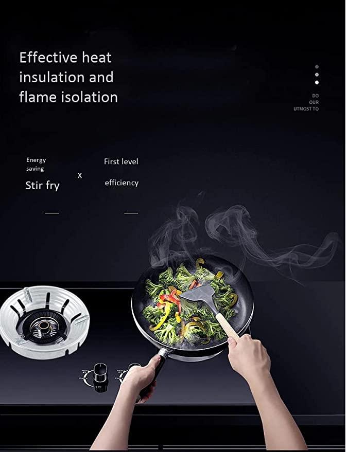 Gas Saver Metal Burner Stand Cooking Gas Saver Jali Ring Gas Stove Fire & Windproof Chula Stand Stove protector washable (Pack of 2)