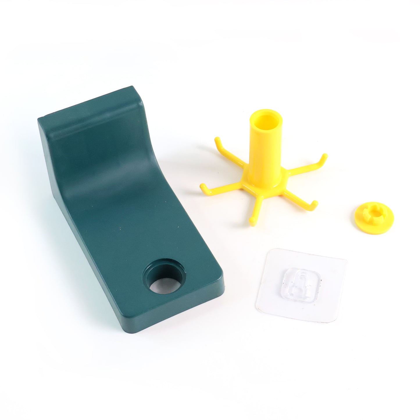 360 Degree Rotating Self Adhesive Plastic Wall Hook Hanger Multifunctional Hanger With 6 Heavy Duty Claw Hooks