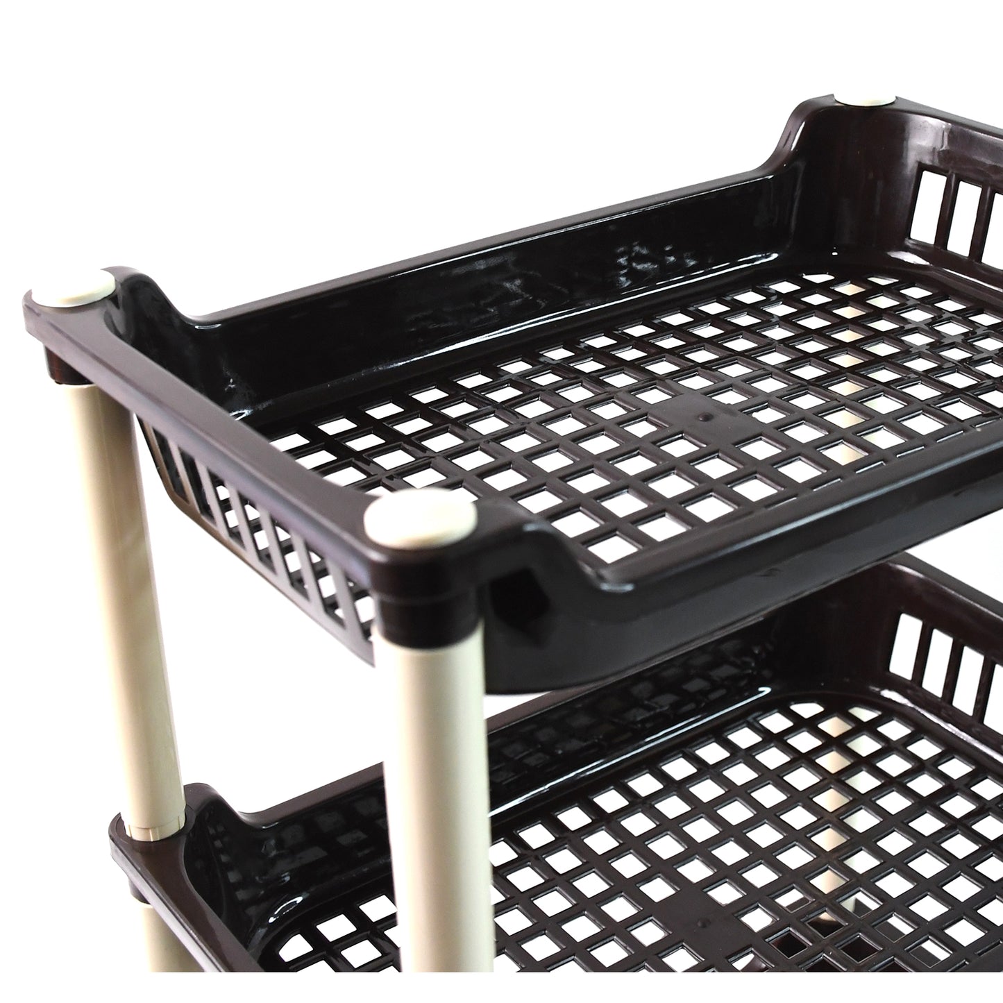 Apex Small Multiuse Plastic Storage Rack Organizer 3-tier - For Kitchen, Office & Shop