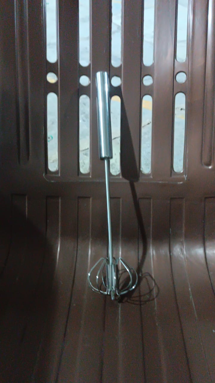 Stainless Steel Hand Push Rotary Whisk Blender (1 Pc 30 Cm) FOR EGGS LASSI BUTTER MILK ETC