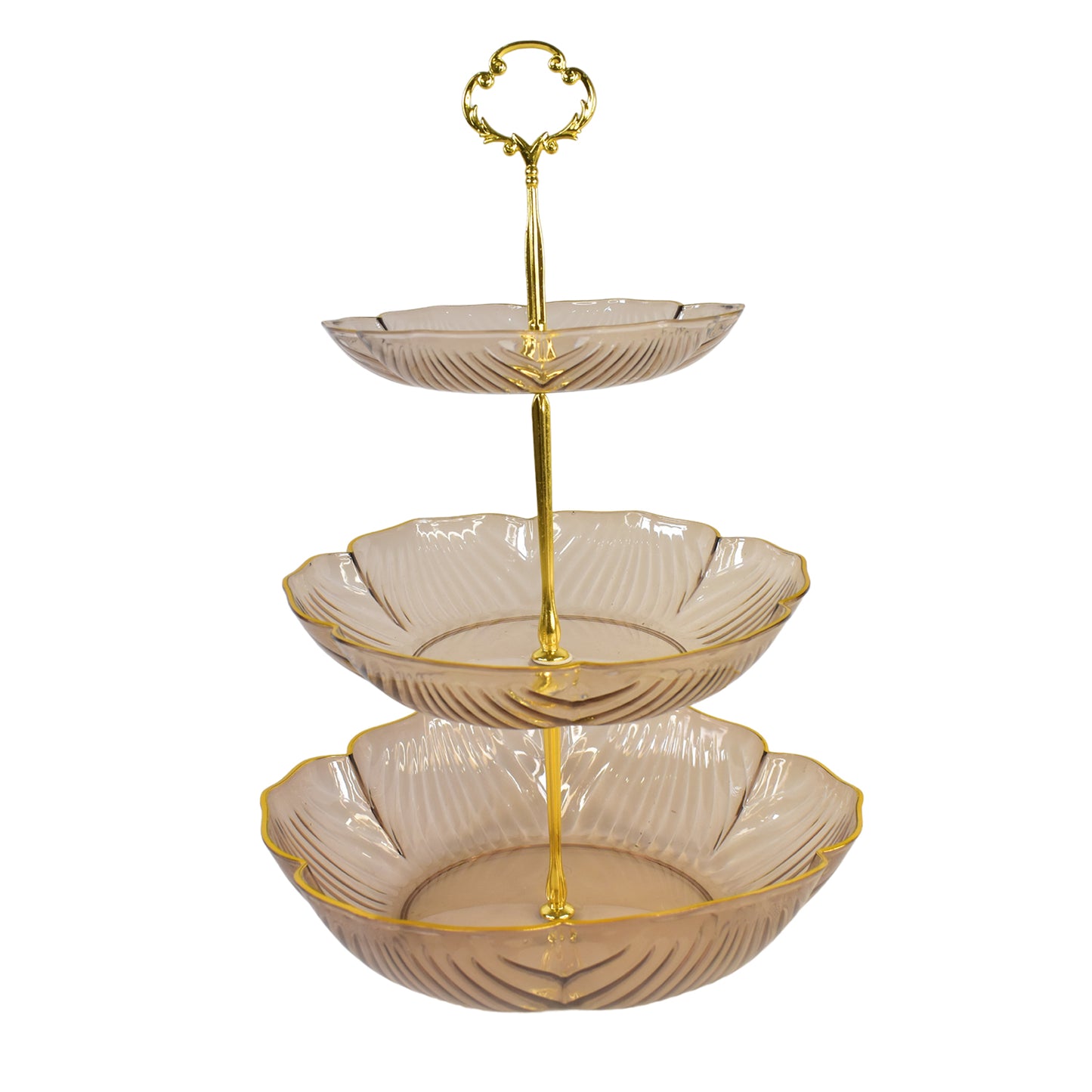 3 Layer Snack Dry Fruits Elegant Basket Stand Holder (1 Pc)