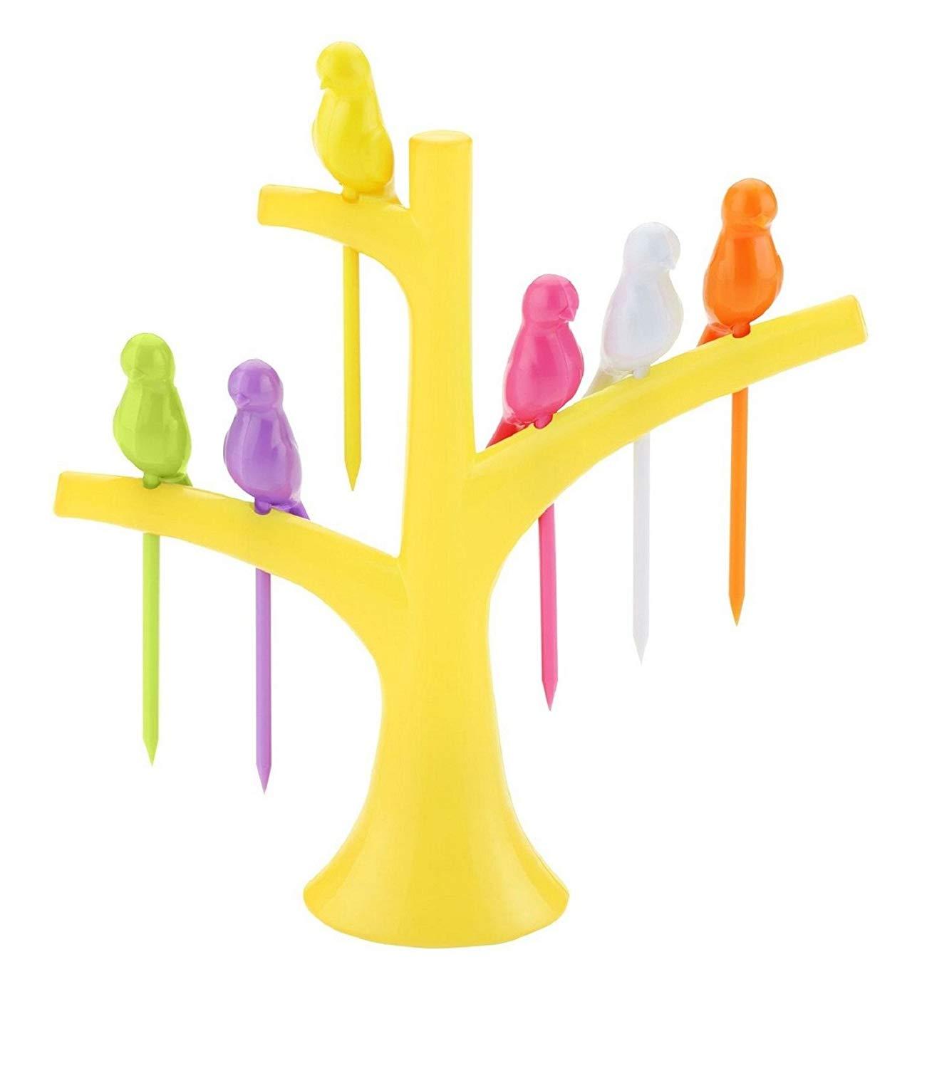 6 Pc Bird Shape Fork - Beautiful Tree Design - Easy to hold - Reusable