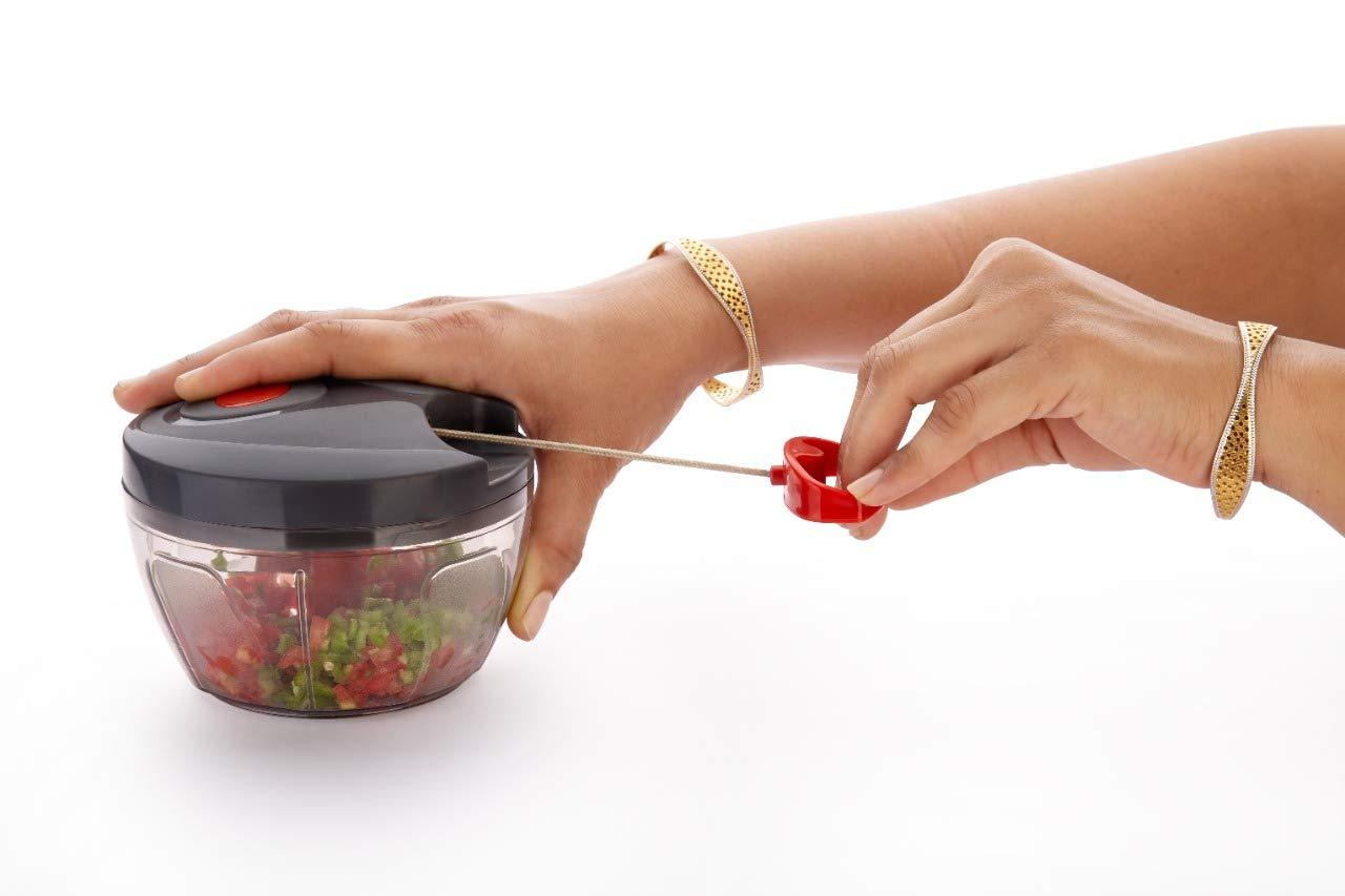 Manual Food Chopper Compact Vegetable Chopper -  1 Piece (Color as per availability)