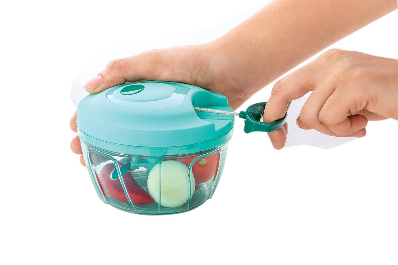 Manual Food Chopper Compact Vegetable Chopper -  1 Piece (Color as per availability)
