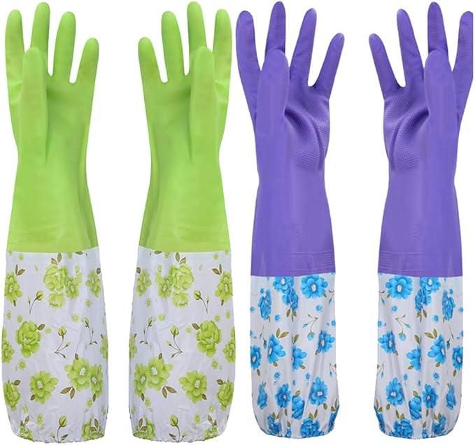 Multipurpose Cleaning Gloves with Lining - Elbow Length
