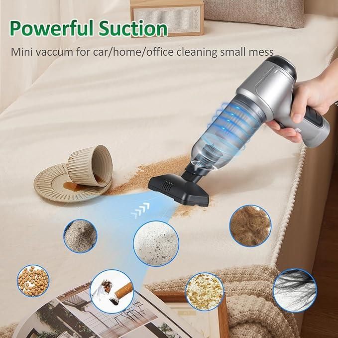 Wireless Mini Vacuum Cleaner - 4 Attachments