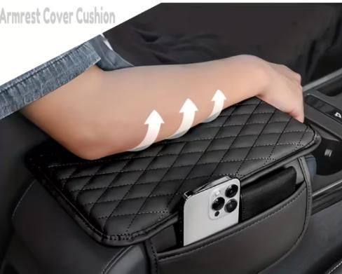 Car Armrest - Microfiber Leather Armrest Cover With Storage