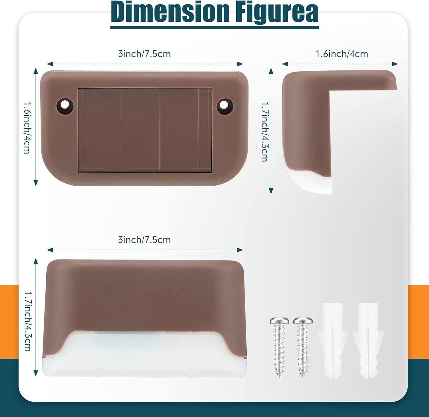 Solar Deck Stairs Lights Outdoor (4pcs)