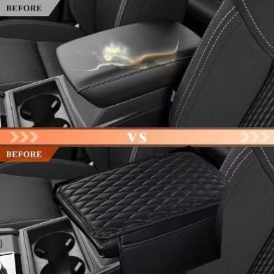 Car Armrest - Microfiber Leather Armrest Cover With Storage