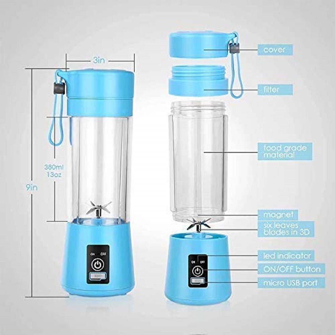 6 Blade Juicer- Portable Electric Juice Maker (380 ml)