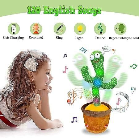 LED Musical Dancing & Mimicry Cactus Toy - 1 pc