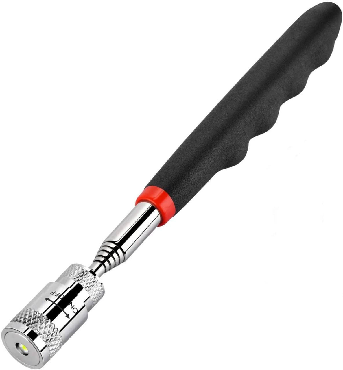 Telescopic Magnetic Pickup Tool with LED for Narrow Unreachable Areas