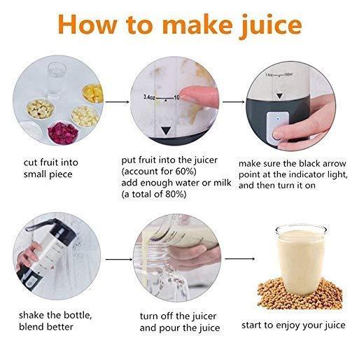 6 Blade Juicer- Portable Electric Juice Maker (380 ml)