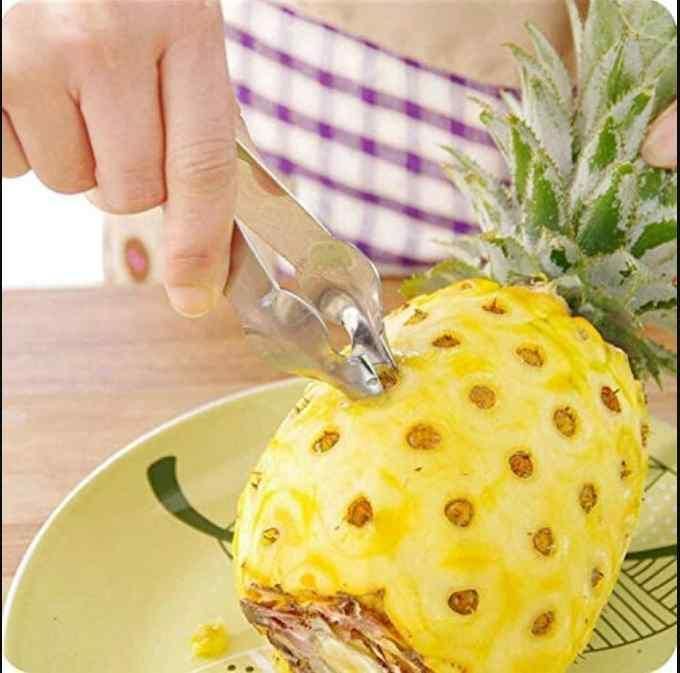 Stainless Steel Pineapple Eye Remover - ALSO FOR TOMATOES. GARLIC, ONION ETC