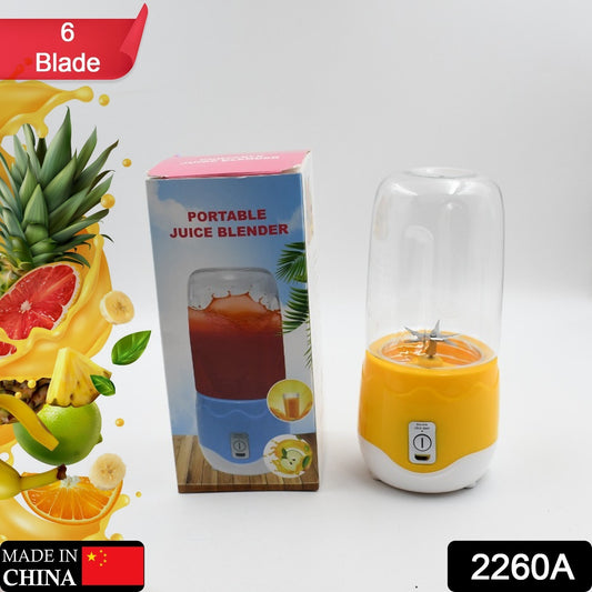 Portable Electric Usb Mini Juicer - 6 Blade Blender Grinder Mixer Juicer For Smoothies And Shakes With Juicer Cup - 400ml
