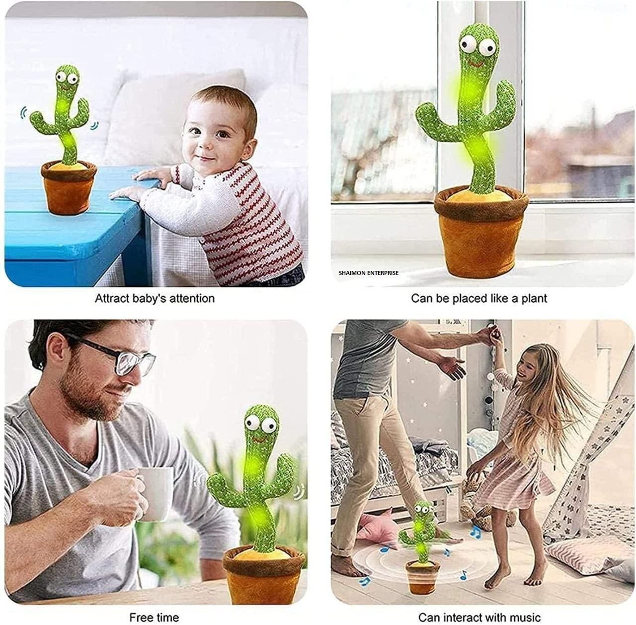 LED Musical Dancing & Mimicry Cactus Toy - 1 pc