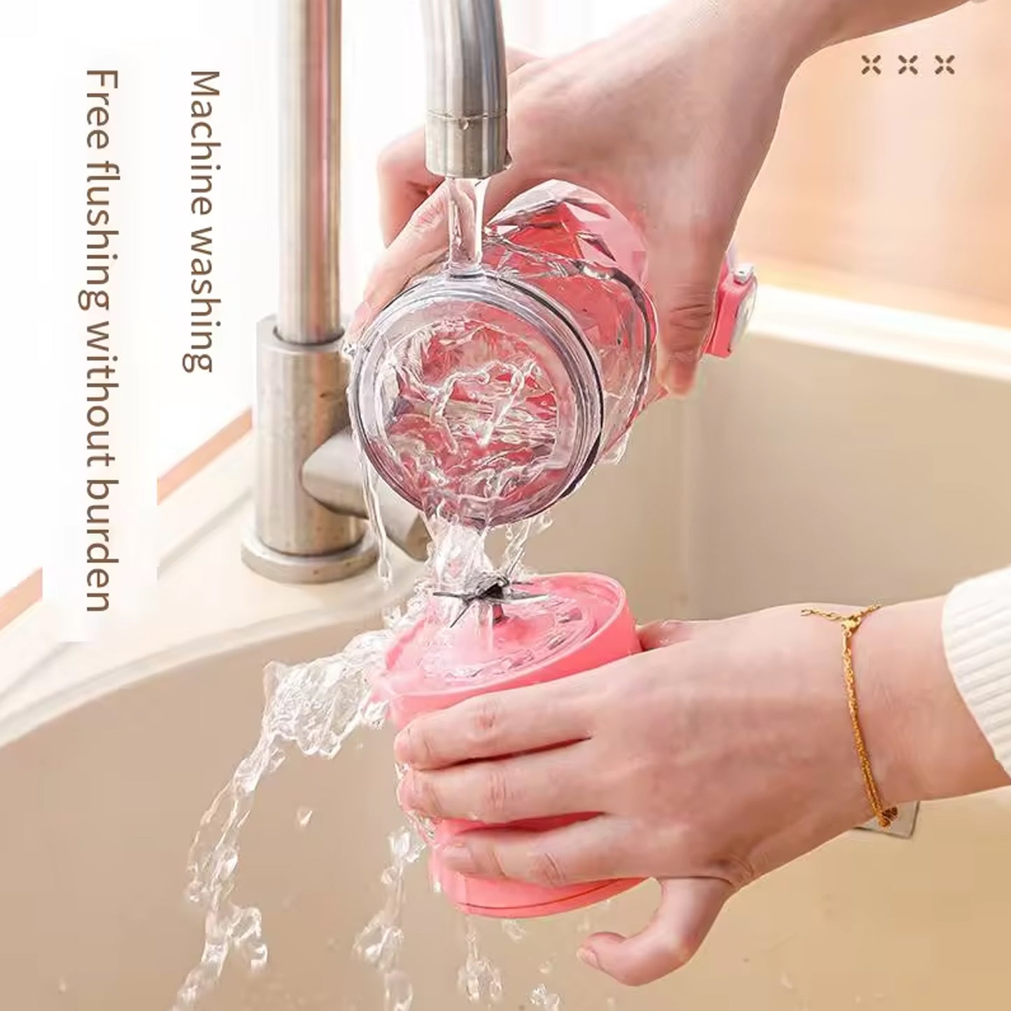 Eletric Crusher Juicer With Light 8 Blades (600 Ml  Multicolor)