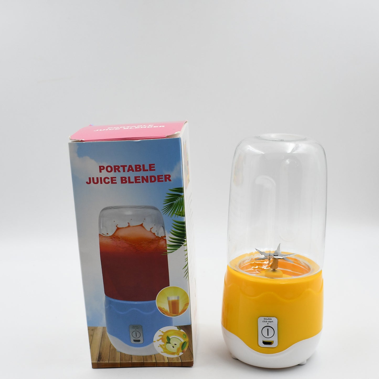 Portable Electric Usb Mini Juicer - 6 Blade Blender Grinder Mixer Juicer For Smoothies And Shakes With Juicer Cup - 400ml