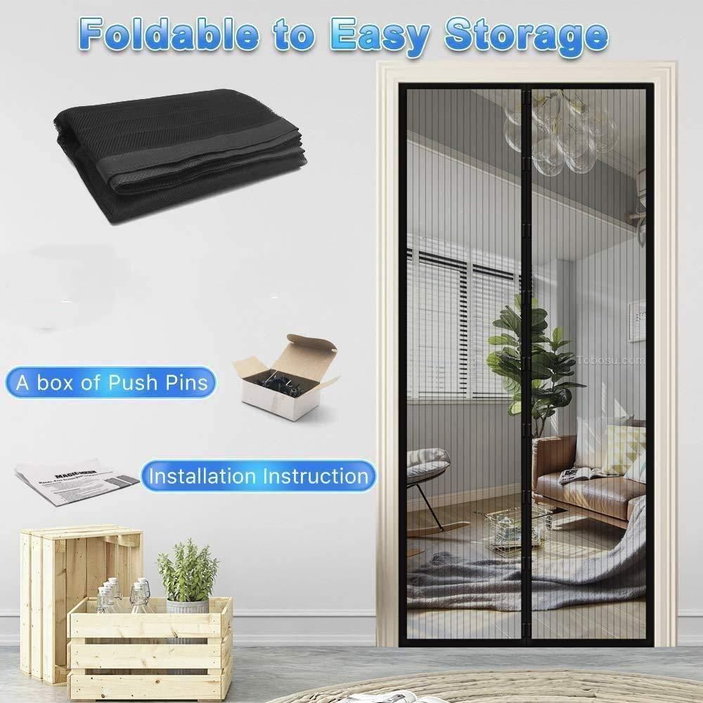 Magnetic Full Frame Door Auto Closing Mesh - Anti Mosquito / Insect Mesh / Door Net Magnetic  (Pack of 2)