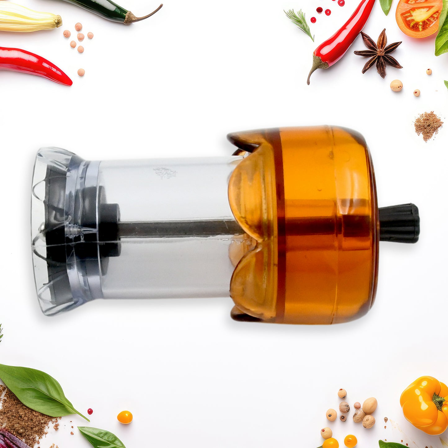 Manual Transparent Plastic Salt And Pepper Grinder Pepper Crusher Grinder (1 Pc)