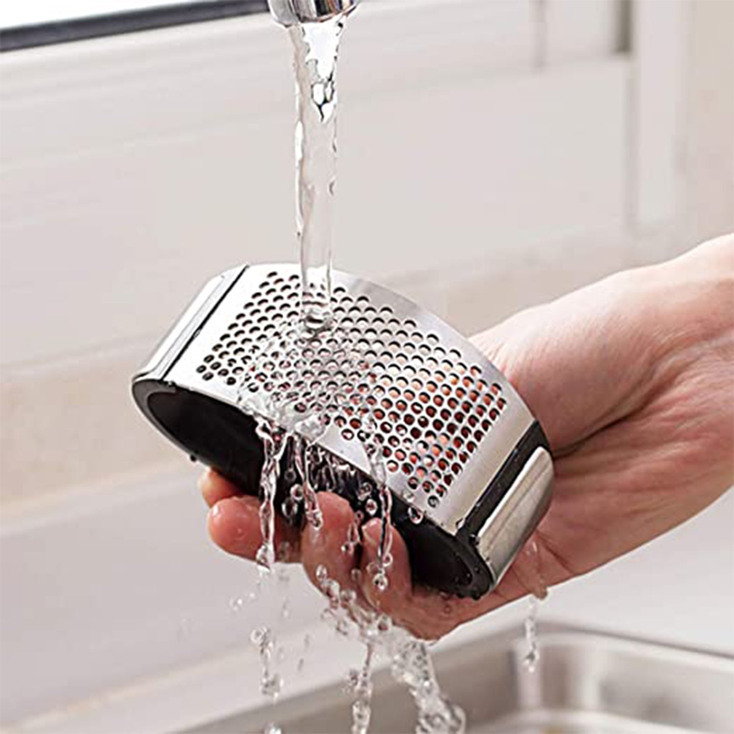 Multipurpose Handy Garlic Presser Crusher Stainless Steel - Easy to Use & Wash