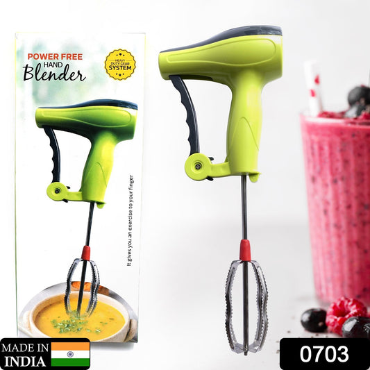 Easy Grip Manual Hand Blender With Stainless Steel Blades Milk Shake Lassi Maker Egg Beater Mixer Rawai