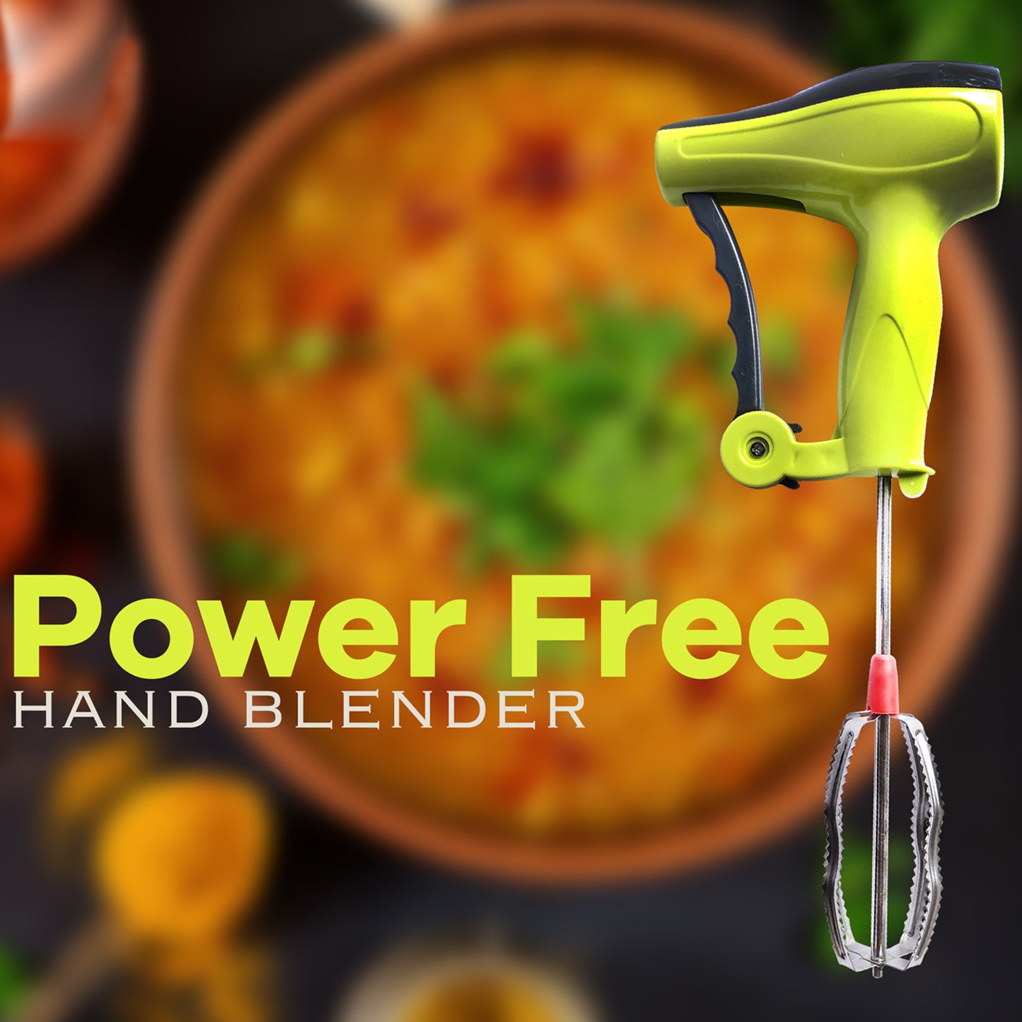 Easy Grip Manual Hand Blender With Stainless Steel Blades Milk Shake Lassi Maker Egg Beater Mixer Rawai