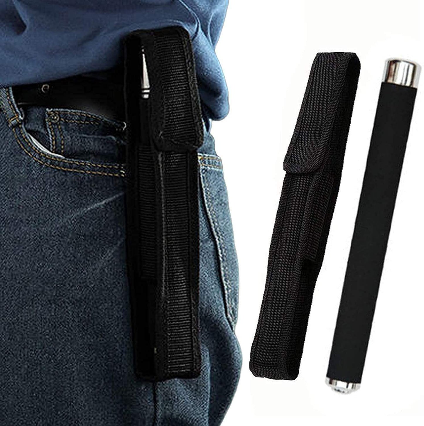 Multi-function Collapsible Self Defense Stick - Also useful to defend from STRAY DOGS/ANIMALS