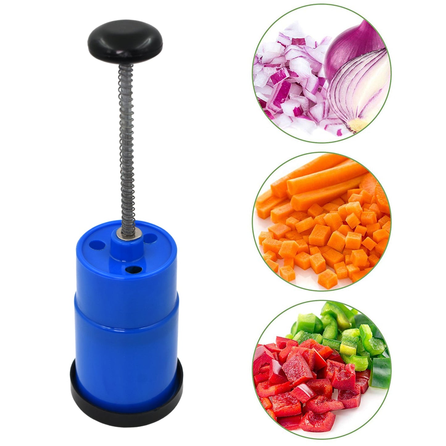 Onion Vegetable Hand Press Cutting Chopper (1 Pc  Mix Color)