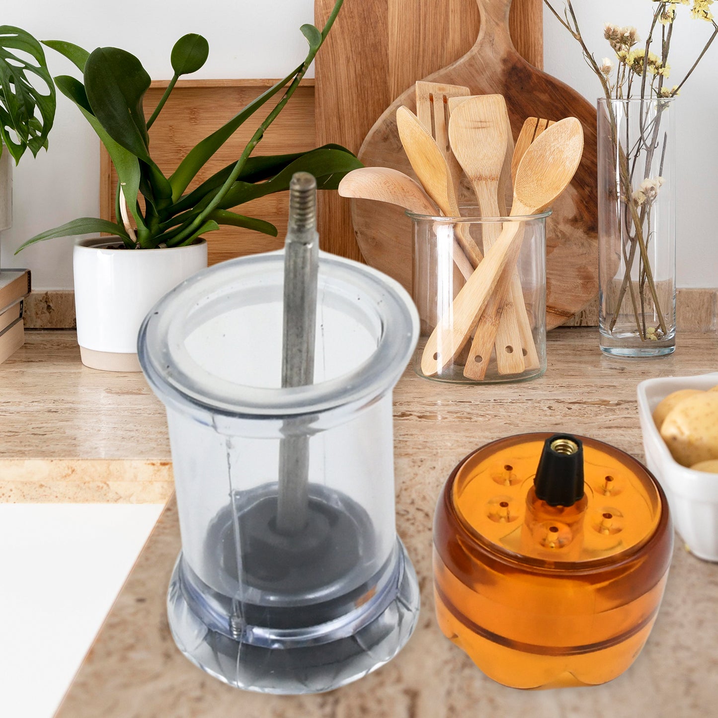 Manual Transparent Plastic Salt And Pepper Grinder Pepper Crusher Grinder (1 Pc)