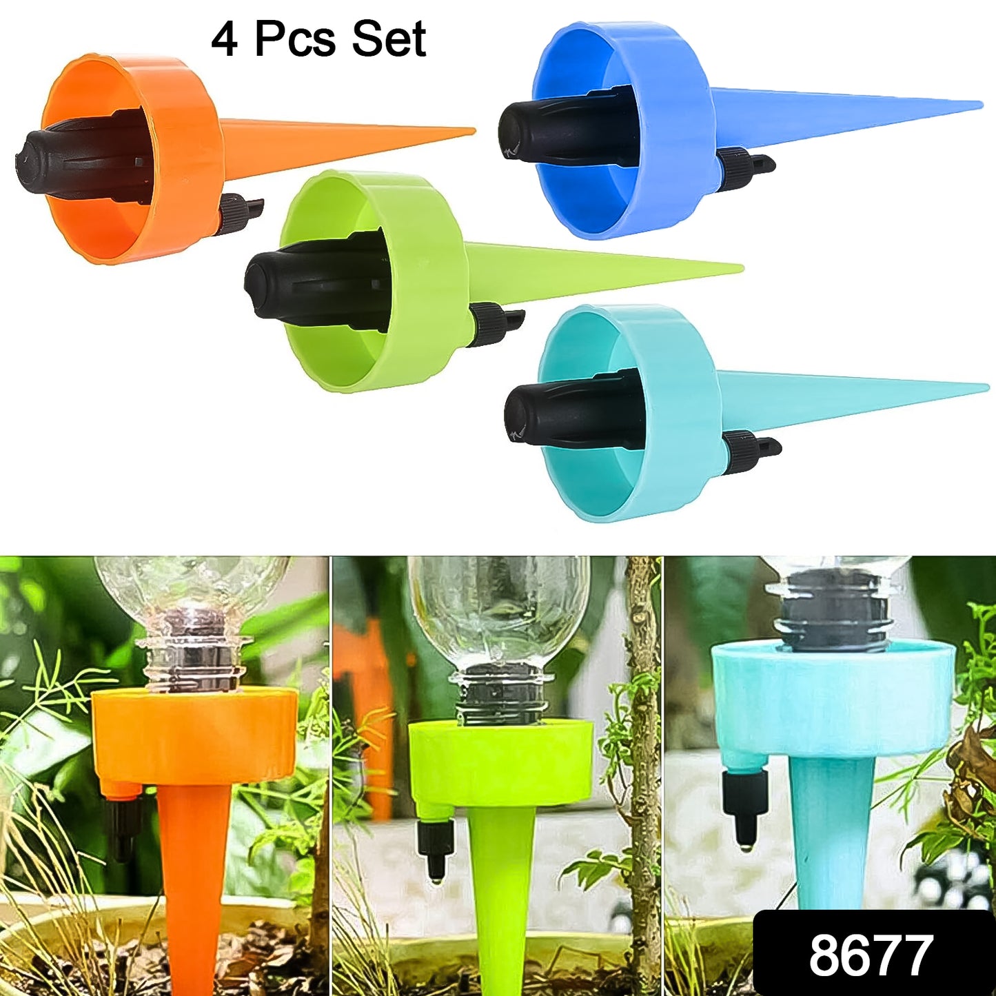 Auto Plant Watering Spikes (4 Pcs Set) - A WONDER WATERING DEVICE FOR INDOOR AND OURDOOR PLANTS