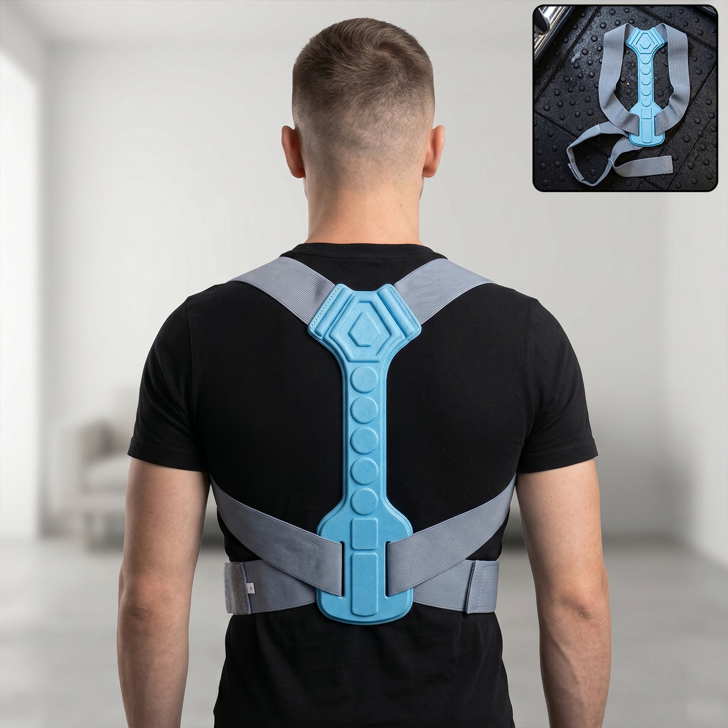 Ergonomic Adjustable Back Posture Corrector Support Belt (1 Pc Small)