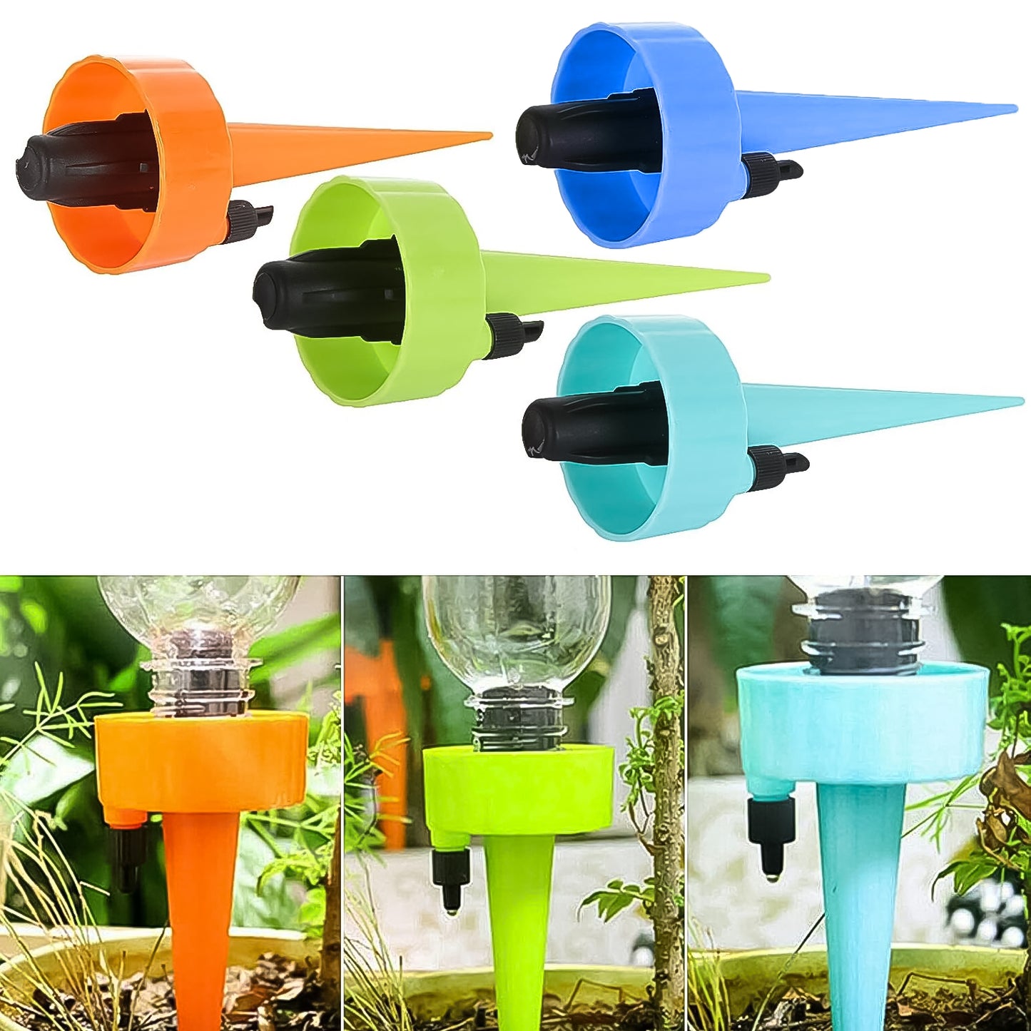 Auto Plant Watering Spikes (4 Pcs Set) - A WONDER WATERING DEVICE FOR INDOOR AND OURDOOR PLANTS