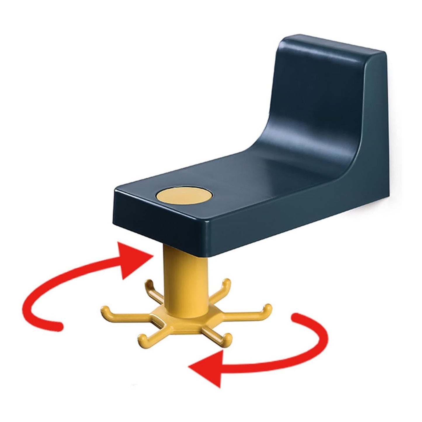 360 Degree Rotating Self Adhesive Plastic Wall Hook Hanger Multifunctional Hanger With 6 Heavy Duty Claw Hooks