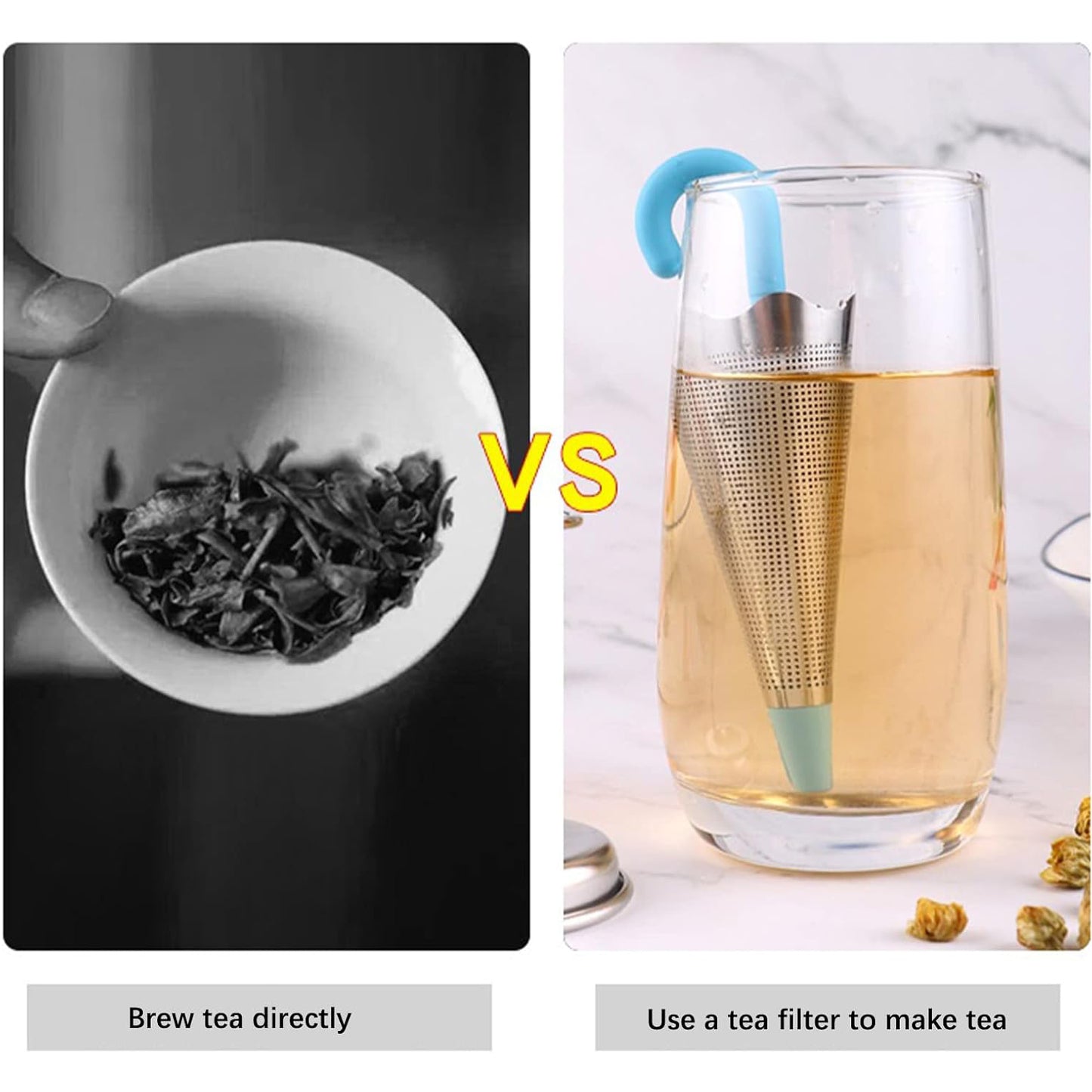 Reusable Cute Umbrella Style Tea Strainer / Infuser WITH Tray / Stand - 1 Pc - (Color as per availability)