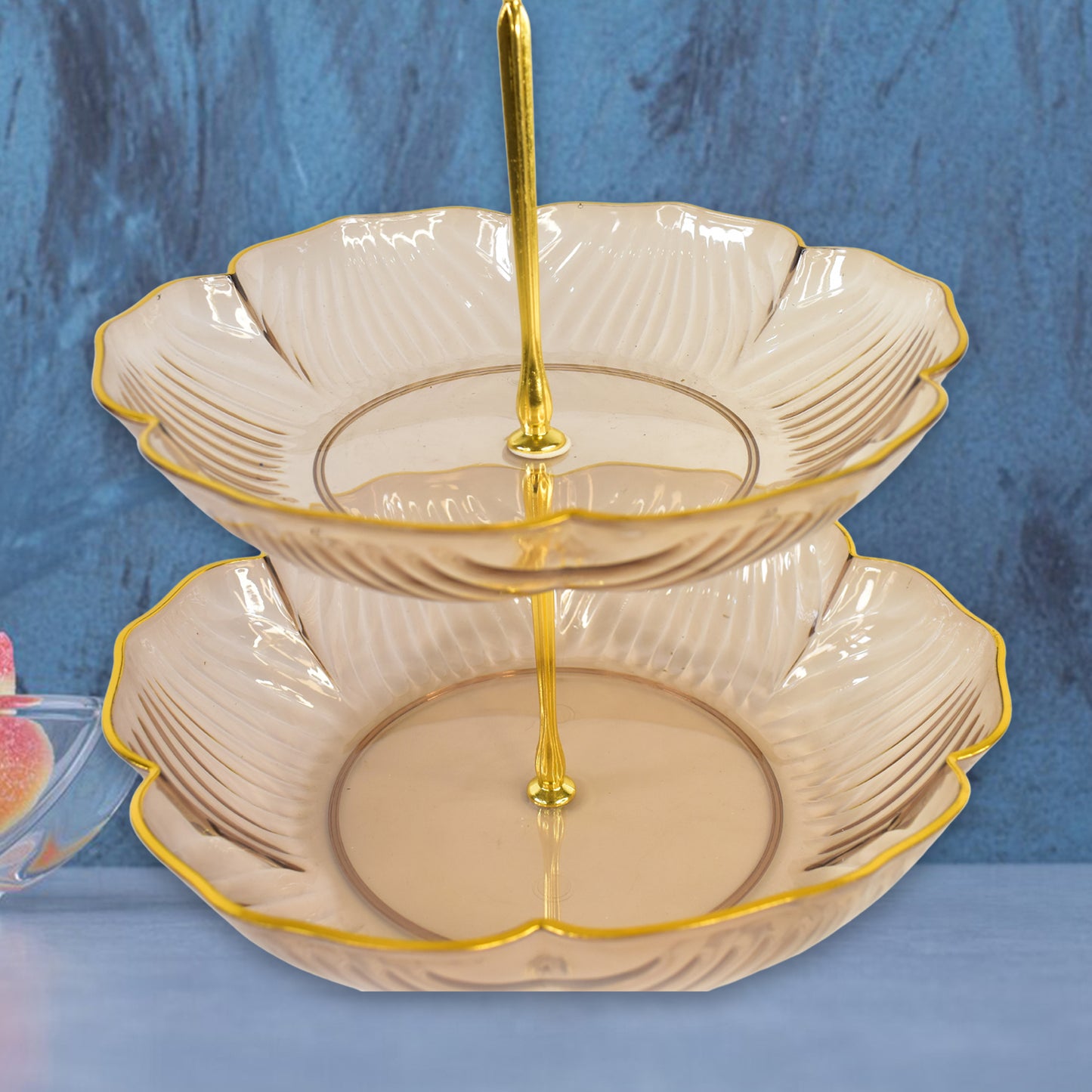 3 Layer Snack Dry Fruits Elegant Basket Stand Holder (1 Pc)