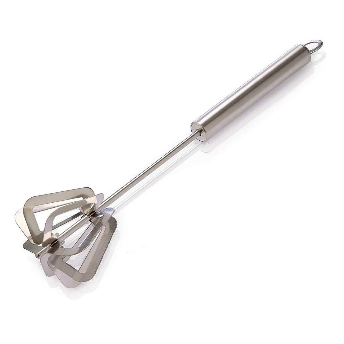 Stainless Steel Manual Mixi Hand Blender, Butter Churner Mathni - SPRING PUSH HANDLE