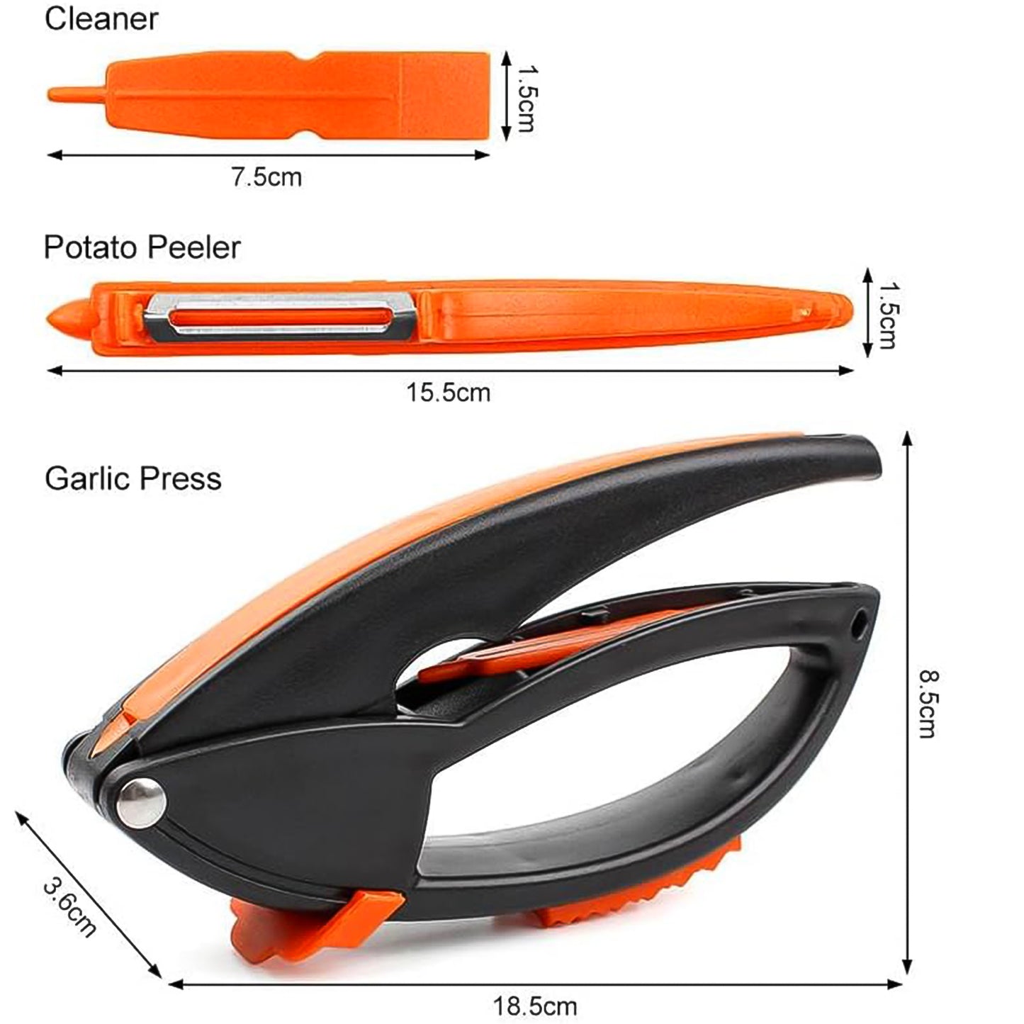 Multifunctional Garlic Press Garlic Mincing Crushing Tool (1 Pc) - Peeler Crusher Mincing