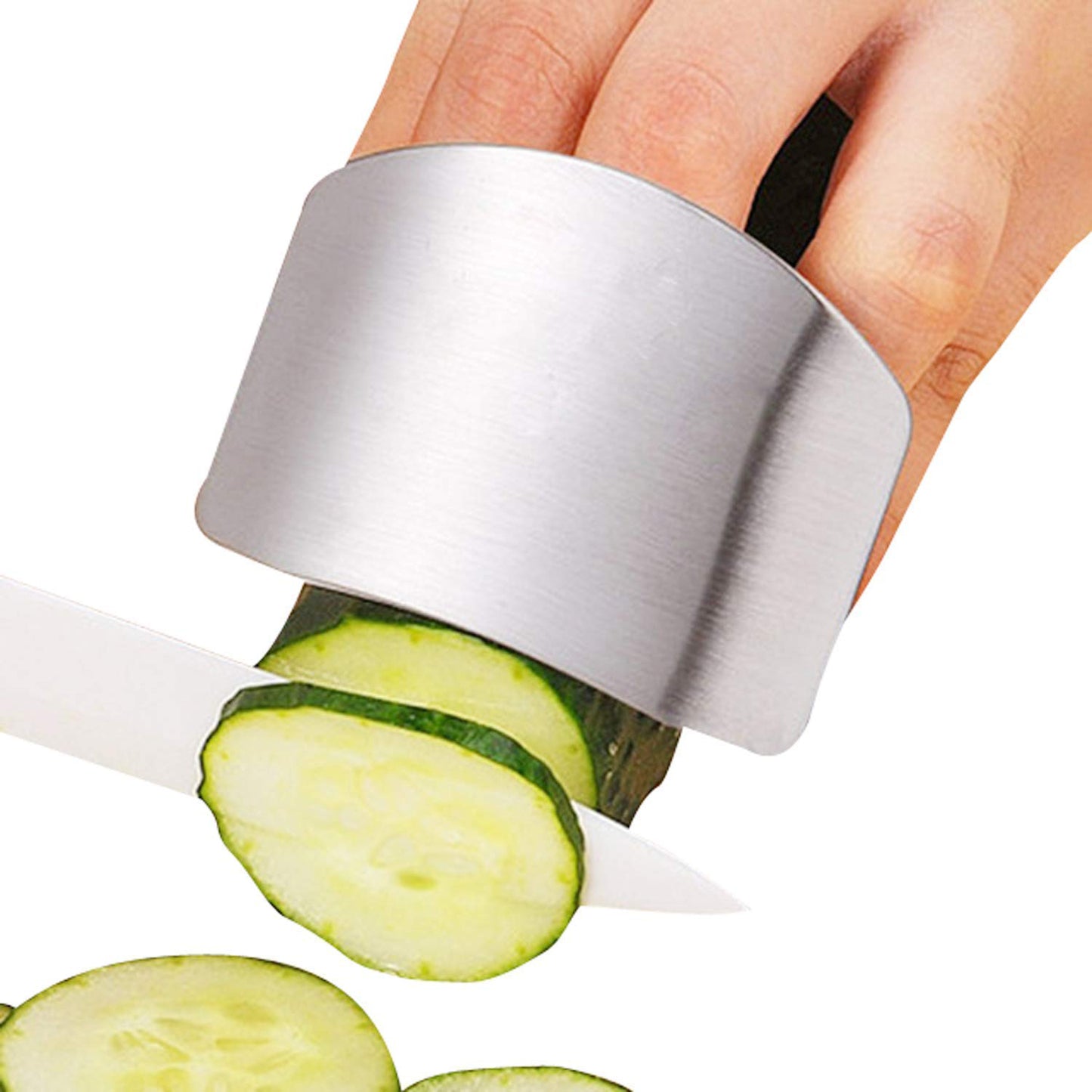 Stainless Steel Two Finger Grip Cutting Protector Hand Guard - SO GOOD, A REAL FINGER GUARD WHILE CUTTING VEGETABLE