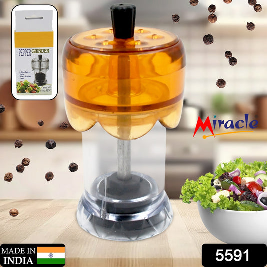 Manual Transparent Plastic Salt And Pepper Grinder Pepper Crusher Grinder (1 Pc)